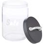 Italo Ottinetti Glass Storage Jars with Hermetic Lid Grey 1 Litre Sa, one Size
