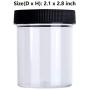 TiaoBug 10pcs 120ml Clear Plastic Empty Storage Jars Wide-Mouth Containers Jars for Beads, Jewelry, Make Up, Nails Art, Cream Black One Size