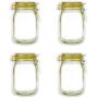 Clearance! DDLmax Food Storage Bag,4pcs Mason Jar Zipper Bags Reusable Snack Saver Bag Leakproof Food Sandwich