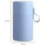 Bouteille isotherme 550ml Thermos pour Enfants, Contenant Alimentaire en Inox à Vide Isolant, Étanche avec Cuillère Dépliante (Couleur : Bleu)