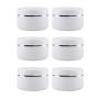 6PCS 30g/1.0oz Empty White Plastic Bottle with Silver Edge Screw Lid and Inner Liner Refillable Container Storage Pots Vials Jars Accessories for FaceEye Cream Lotion Skin Care Packing (White)