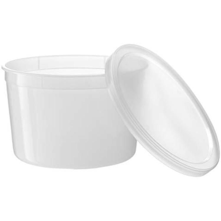 Freshware Food Storage Containers [24 Set] 32 oz Plastic Deli Containers  with Lids, Slime, Soup, Meal Prep Containers, BPA Free, Stackable, Leakproof, Microwave/Dishwasher/Freezer Safe