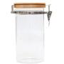 Household Glass Storage Tank Sealed Clip Cover Transparent Storage Jar Food Storage Bottle,1250Ml