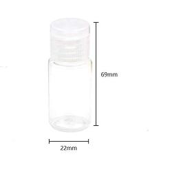 LASSUM 10Pcs 15ml Empty Plastic Sample Bottle with Flip Cap Travel Vial Jar Pot Container