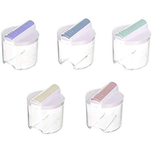 SoundsBeauty Spice Jars, Food Grade PP Condiment Storage Box Seasoning Container, Pack of 5 Random Colors