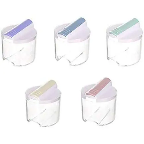 SoundsBeauty Spice Jars, Food Grade PP Condiment Storage Box Seasoning Container, Pack of 5 Random Colors SoundsBeauty Spice Jars, Food Grade PP Condiment Storage Box Seasoning Container, Pack of 5 Random Colors