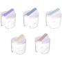 SoundsBeauty Spice Jars, Food Grade PP Condiment Storage Box Seasoning Container, Pack of 5 Random Colors