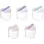 SoundsBeauty Spice Jars, Food Grade PP Condiment Storage Box Seasoning Container, Pack of 5 Random Colors SoundsBeauty Spice Jars, Food Grade PP Condiment Storage Box Seasoning Container, Pack of 5 Random Colors