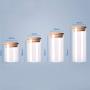 Transparent High Borosilicate Glass Kitchen Storage Bottle Store Food Ingredient Candy Biscuit Storage Jar Home Organization,6.5X10Cm