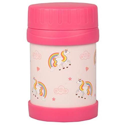 Bentology Stainless Steel Insulated Lunch 13oz Thermos for Kids - Unicorn - Large Leak-Proof Storage Jar for Hot/Cold Food, Soups, Liquids, BPA Free-Fits Most Lunch Boxes and Bags