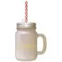 Yellow And They Lived Happily Ever After #1 Frosted Glass Mason Jar With Straw Yellow And They Lived Happily Ever After #1 Frosted Glass Mason Jar With Straw