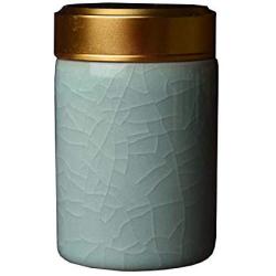 Ceramic Tea Storage Container Kitchen Storage Canister Jar for Candy Coffee - 8.3 x 5.3 cm/3.3 x 2.1 inches - 24