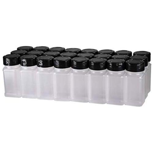 Bouteilles Spice Pinnacle Mercantile Square 4oz. avec Filtre Noir (24-Pack) Vides, Réutilisables pour Herbes, Épices, Garnitures Sucrées | Plastique Résistant Bouteilles Spice Pinnacle Mercantile Square 4oz. avec Filtre Noir (24-Pack) Vides, Réutilisables pour Herbes, Épices, Garnitures Sucrées | Plastique Résistant