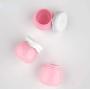 3Pcs Cute Mini Portable Cream Bottle with White Screw Lid Empty Refillable Plastic Makeup Storage Container Cosmetic Dispening Bottle Jars Pots Vals Case for Face Cream Hand Cream (10g/0.35oz)