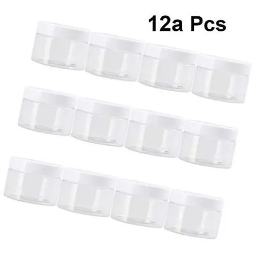 UPKOCH Plastic Storage Jar Cosmetic Cream Bottle Container with Lid 120ML 12Pcs (White Cap) UPKOCH Plastic Storage Jar Cosmetic Cream Bottle Container with Lid 120ML 12Pcs (White Cap)