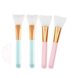 Lemoncy 4 pc Silicone Facial Mask Brush Makeup Applicator Brush Hairless Mask Mud Brush Tools Mask Applicator Makeup Cosmetic Brush for Facial Eye Mask DIY Needs (4 pc)