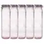 Wiederverwendbare Mason-Glasbehälter, tragbare Mason-Glasbehälter, Reißverschlusssäckchen, Lebensmittel-Aufbewahrungssäckchen, Snack-Säckchen, Sandwichesäcke, Ziplock-Säckchen (Lila)