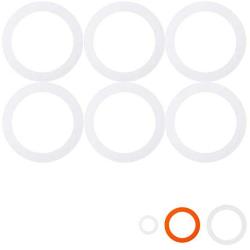 Argon Tableware Silicone Seals Rings for Glass Storage Jars - 87mm - for Jar Sizes 350ml to 3L - Clear - Pack of 6