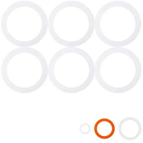 Argon Tableware Silicone Seals Rings for Glass Storage Jars - 87mm - for Jar Sizes 350ml to 3L - Clear - Pack of 6 Argon Tableware Silicone Seals Rings for Glass Storage Jars - 87mm - for Jar Sizes 350ml to 3L - Clear - Pack of 6
