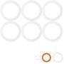 Argon Tableware Silicone Seals Rings for Glass Storage Jars - 87mm - for Jar Sizes 350ml to 3L - Clear - Pack of 6