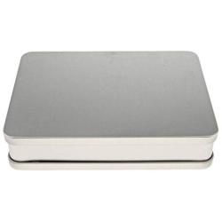 Injoyo 7.4 x 5.4 x 1.5 Inches Rectangular Empty Stainless Steel Tin Box Container for Home Storage