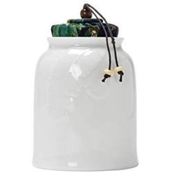 Porcelain Tea Container tea Storage Containers ceramic Jar White Porcelain Tea Jar Storage Jar-a 8x13cm(3x5inch)