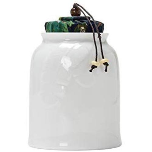Porcelain Tea Container tea Storage Containers ceramic Jar White Porcelain Tea Jar Storage Jar-a 8x13cm(3x5inch)