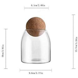 TNKML Transparent Glass Spice Jar Storage Jar Creative Storage Bottle Home Decoration Food Container Kitchen Supplies Spice Container Sugar Bowl Salt Shaker-A