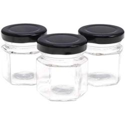 24Pcs Honey Bottle with Six Edges Seal the Jar and Seasoning Bottle Chilli Sauce Jar lemon Paste Storage Jar(As Shown)