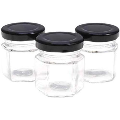 24Pcs Honey Bottle with Six Edges Seal the Jar and Seasoning Bottle Chilli Sauce Jar lemon Paste Storage Jar(As Shown)