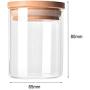 Transparent High Borosilicate Glass Kitchen Storage Bottle Store Food Ingredient Candy Biscuit Storage Jar Organization,65 X 80 Mm