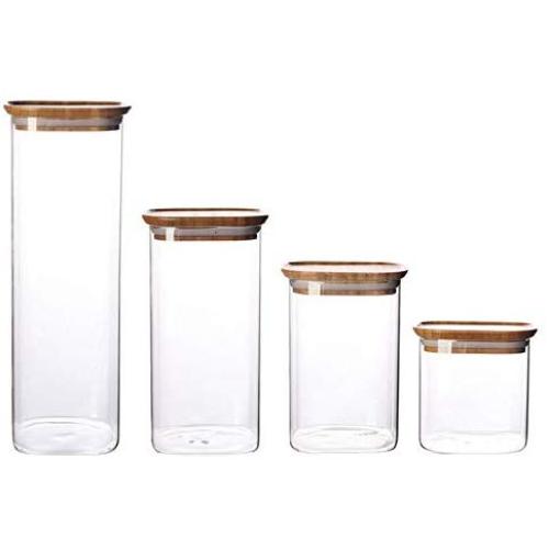 Glass Sealed Jars, Moisture-Proof Kitchen Food Containers, Storage Of Spices/Pasta/Oatmeal/Coffee Beans