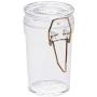 2.7-OZ Plastic Mason Jar With Hinged Clamp Lid: Perfect for Serving Tastings, Mousses and Puddings - Great as Locking Herbs and Spices Storage Container - Recyclable Plastic - 100-CT - Restaurantware