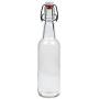Viva Haushaltswaren 6 Glass Bottles 500 ml with Swing Tops for Self-Filling incl. A White Filling Funnel Diameter 9.5 cm