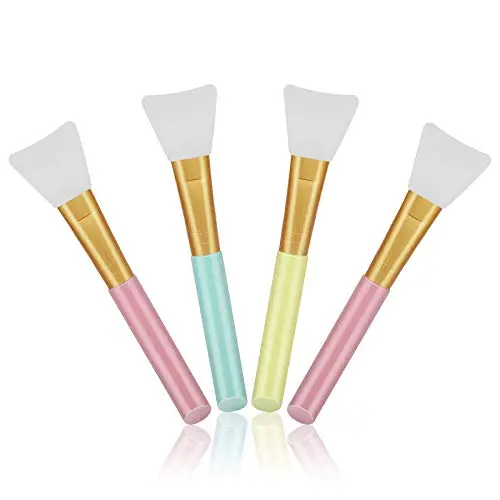 4pcs Pinceaux Silicone pour Masques Visages, Applicateur Flexible pour Pâte, Pinceaux Doux pour Masques à Argile, Charbon, Muds 4pcs Pinceaux Silicone pour Masques Visages, Applicateur Flexible pour Pâte, Pinceaux Doux pour Masques à Argile, Charbon, Muds