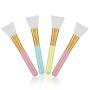 Cuttte 4pcs Silicone Face Mask Brushes, Flexible Facial Mud Mask Applicator Brush, Hairless Moisturizers Applicator Tools, Soft Face Mask Applicator for Mud, Clay, Charcoal Mixed Mask