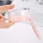Leere, wiederbefüllbare Make-up-Puderbox mit 20 ml (0,67 oz) + weicher Puff-Applikator + Spiegel und Siebdeckel für DIY Kosmetik – ideal für BB-Cream. (Rosa)
