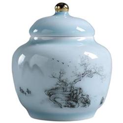 Cereal Containers Ceramic Tea Cans, Celadon Household Kitchen Storage Moisture-proof Cans Containers