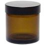 Viva Haushaltswaren 10 Small Jars Made of Brown Glass, Including Labels, 60 ml, Suitable for Storing Ointment or Cream