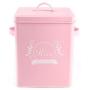 Hot Sale H102 Square Metal Food/Flour/Sundries Kitchen Storage Tin Canister/Bucket/Containers with Lid And Scoop (pink)
