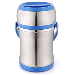 Thermos Food Jar Thermos Stainless Food Flask 2000ml,Leakproof Vacuum Insulated Food Containers Lunch Box,Storage Bag,Handle,Keep Hot 24 Hours (Color : No Bag)