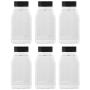 GROSSE 16OZ KLARER PLASTIK-KRÄUTERBEHÄLTER-GLASFUSSVERSCHLUSS ZUM GIESEN ODER SIERER-VERWENDET ZUR LAGERUNG VON KRÄUTERN, EXPORTEN UND IST ZUR WEITERVERWENDUNG (6, schwarze Caps)