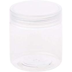 RUZYY 5cm OD Clear Strong PET Round Food Storage Container Jar Sealed with Clear Lid