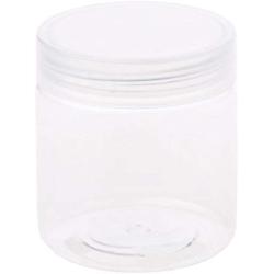 Milue 5cm OD Clear Strong PET Round Food Storage Container Jar Sealed with Clear Lid