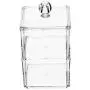 1 Pc Acrylic Transparency Food Storage Box Double Layers Tea Bag Organizer Kitchen Sorting Container with Dustproof Cover