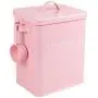Laundry Detergent Powder Storage Tin Box Large Galvanized Metal Buckets Food/Flour/Sundries Kitchen Storage Tin Box Canister Containers- Pink