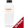 PACKAGE OF 30-PLASTIC 16 OZ JUICE/MILK/DRESSING BOTTLES BPA FREE BY PEXALE(TM) (BLACK CAPS, 30)