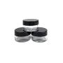 10PCS 30G/1oz Empty Refill Clear Plastic Sample Cosmetic Bottle Jar Pots Eyshadow Packing Storage Container With Black Screw Lid for Travel Make Up Cream Lotion Nails Powder Gems Beads Jewelry