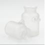 2PCS Clear Empty ABS Plastic Bath Salt Comestic Powder Bottle Jar Pot With Wooden Cork Lid And Spoon Cream DIY Container (200ML / 6.8oz)