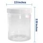 Slime Containers with Water-tight Lids (6 oz, 12 Pack) - Clear Plastic Food Storage Jars - Great for your slime kit - BPA Free